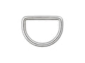 D-ring 40mm Sølv - 2 stk