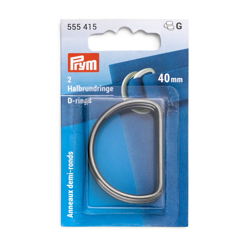 Prym D-ring 40mm 2stk - Gunmetal