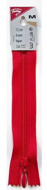 Glidelås skjult 25 cm - 742 Rød