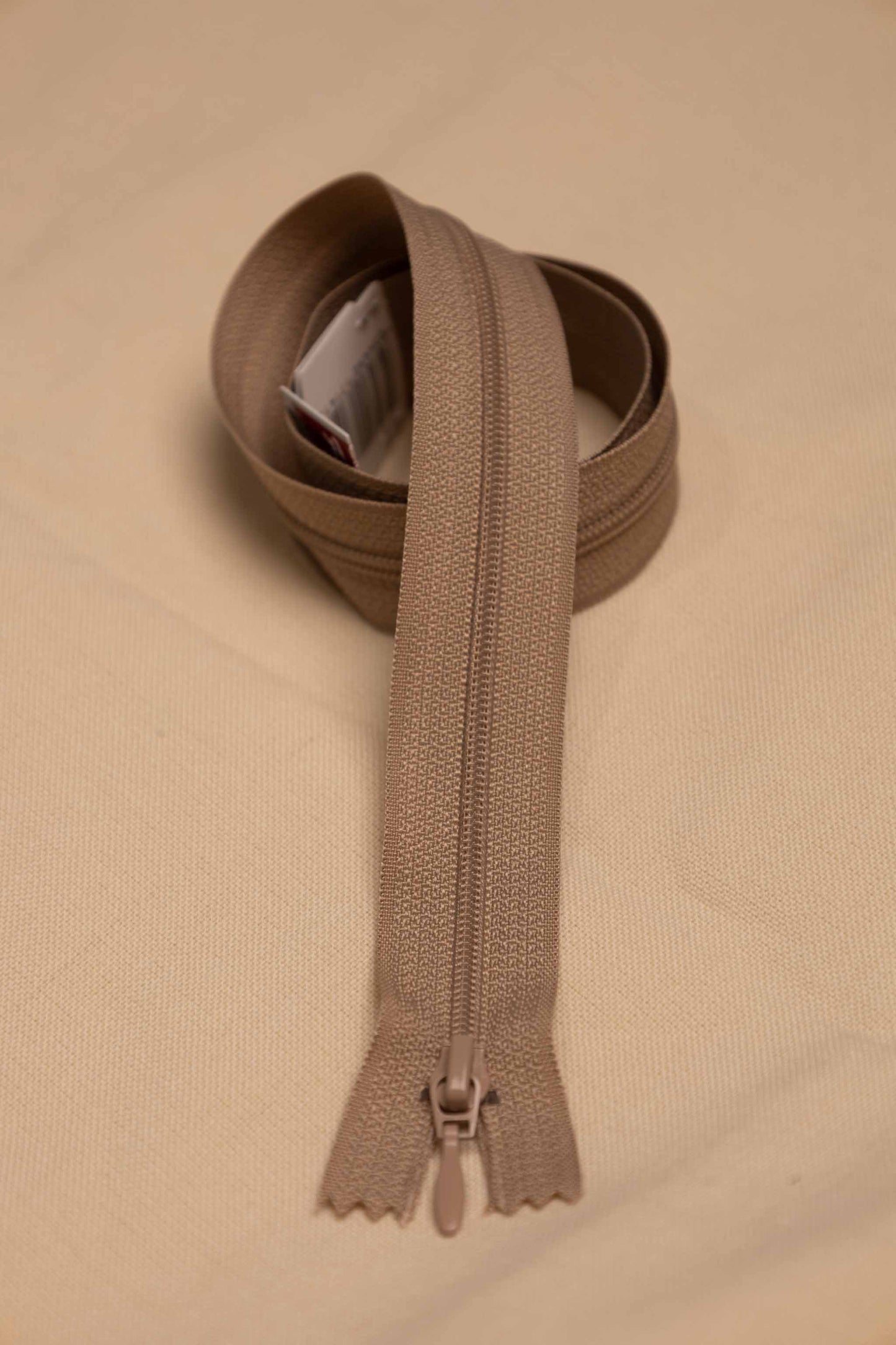 Glidelås 20 cm - Beige
