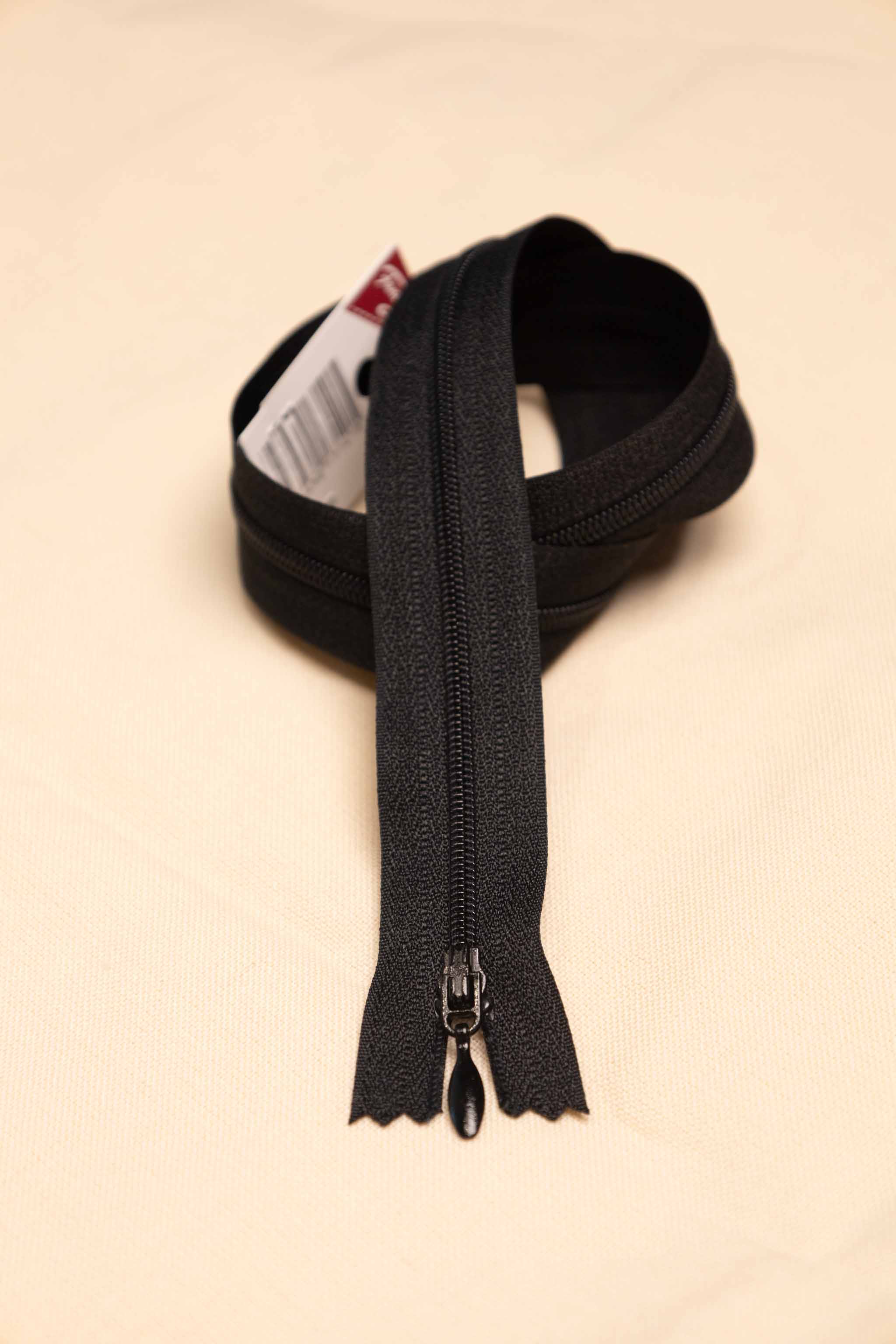 Glidelås 15 cm, 000 sort