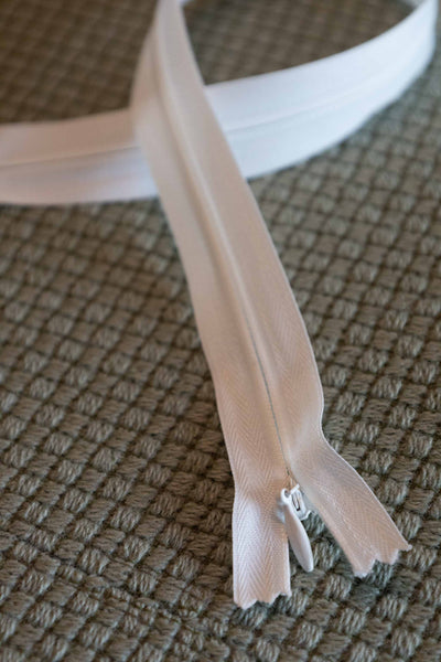 Glidelås skjult 20 cm - 089 Kremhvit