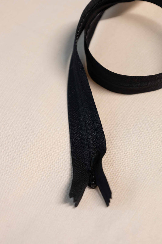 Glidelås skjult 40 cm - 000 Sort