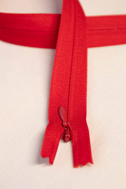 Glidelås skjult 20 cm - 742 Rød