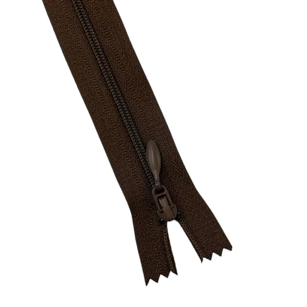 Glidelås skjult 25 cm - 881 Brun