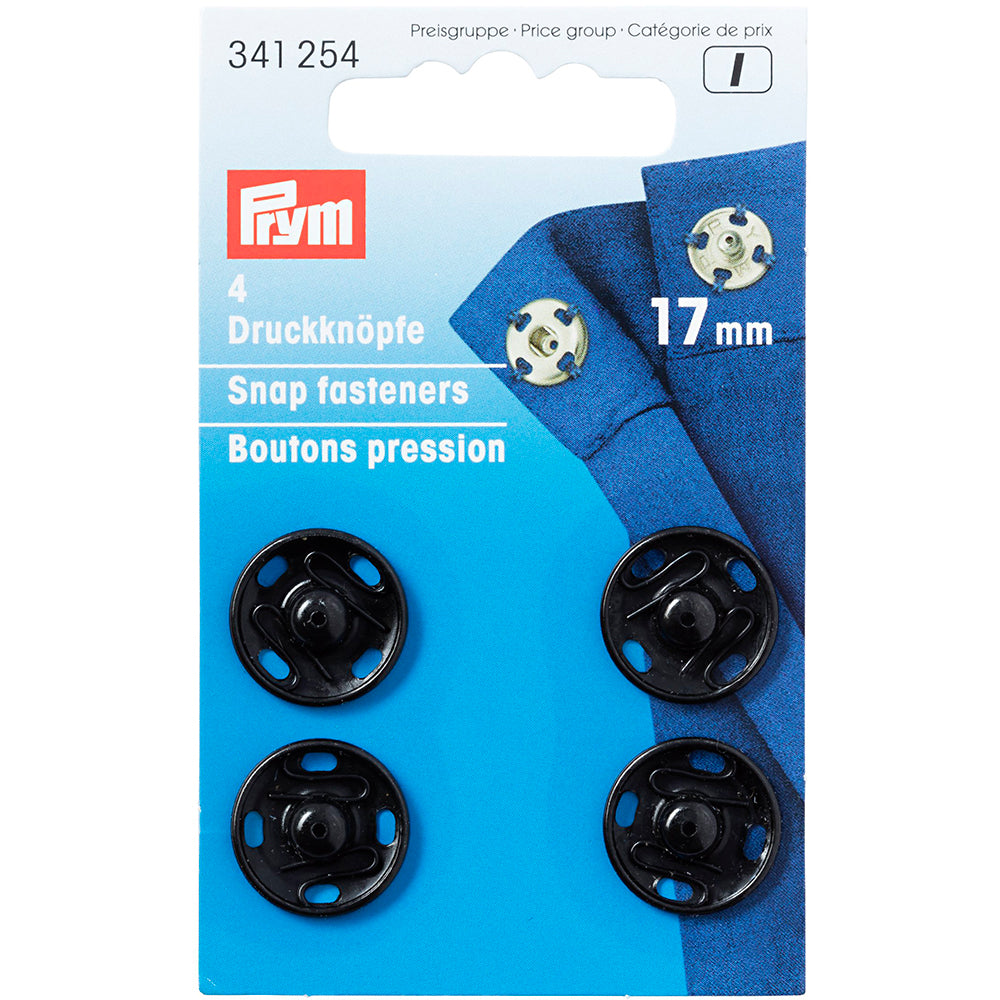 Prym Patentknapper 17mm 4stk – Sort