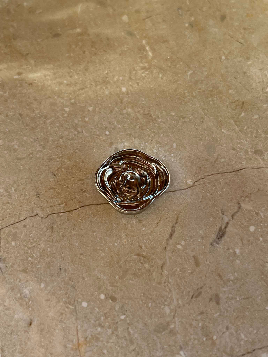 Rose Button - Silver