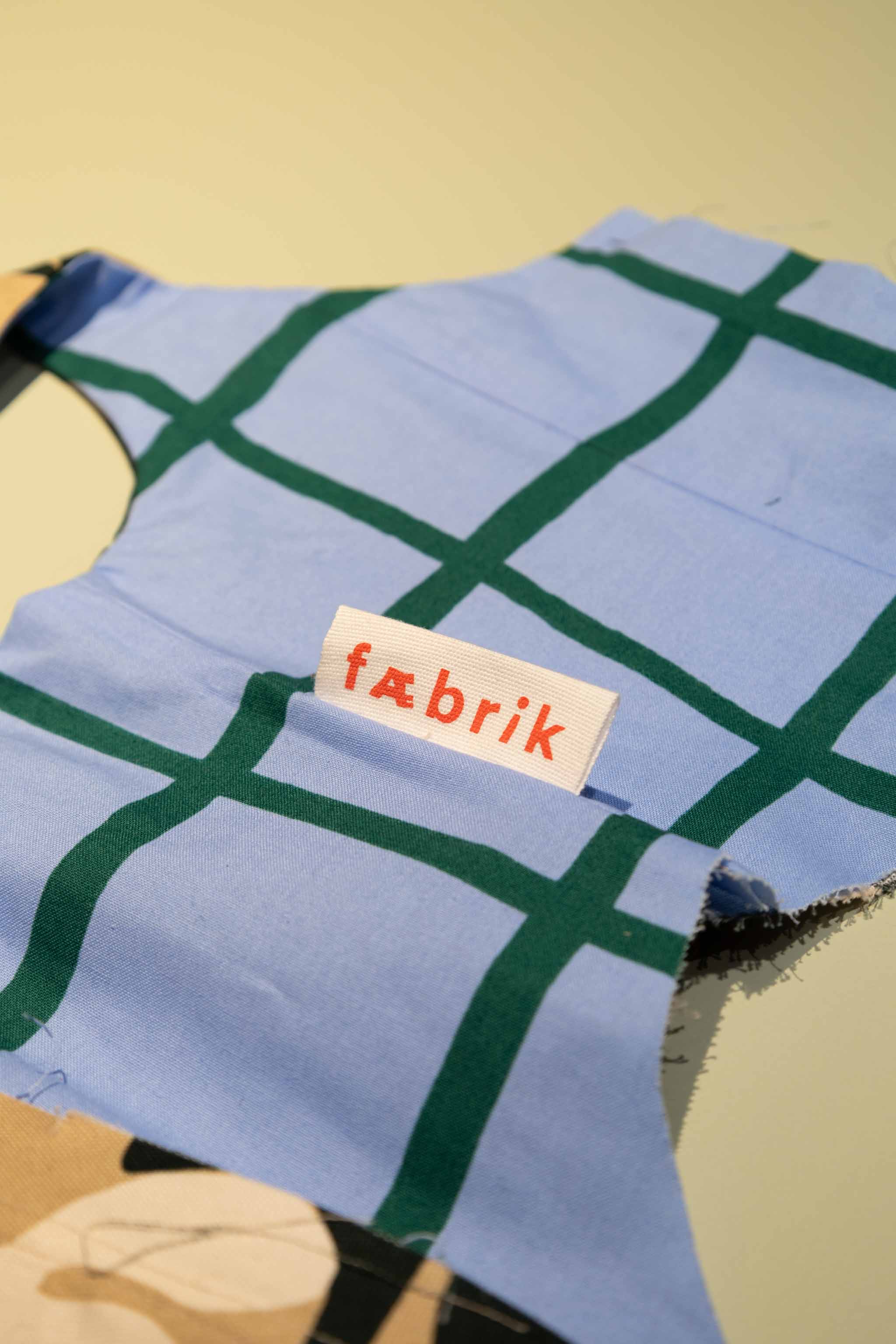 5 stk merkelapp brettet Fæbrik