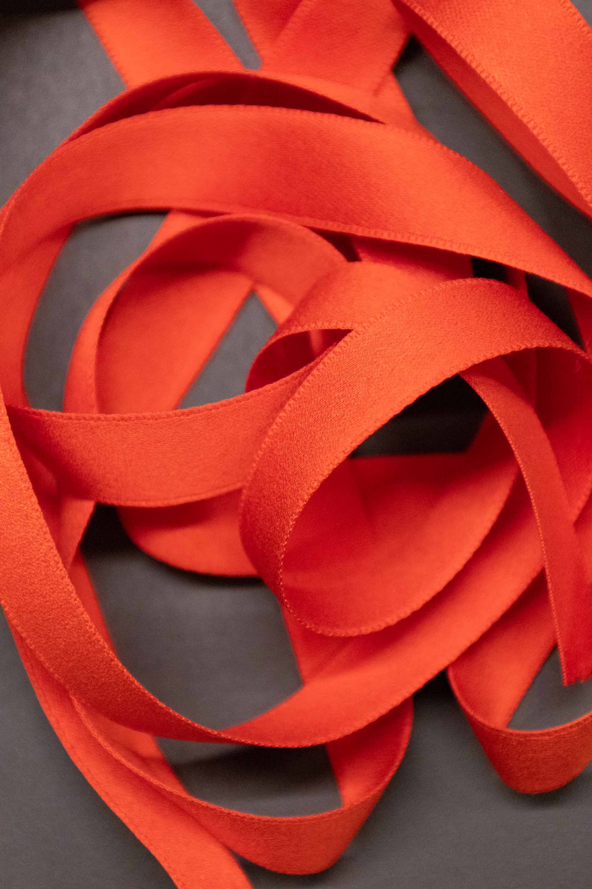 Satengbånd bomull, rød