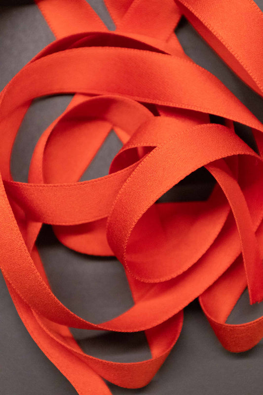 Satengbånd bomull, rød