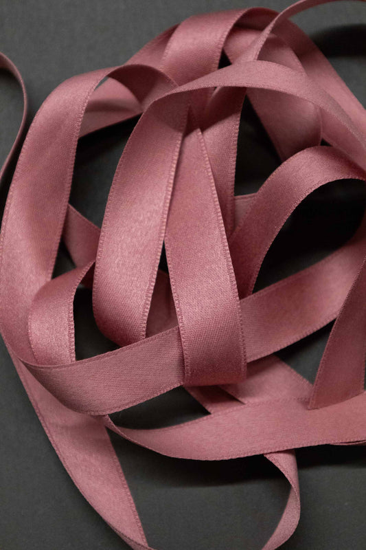 Satengbånd bomull, gammelrosa