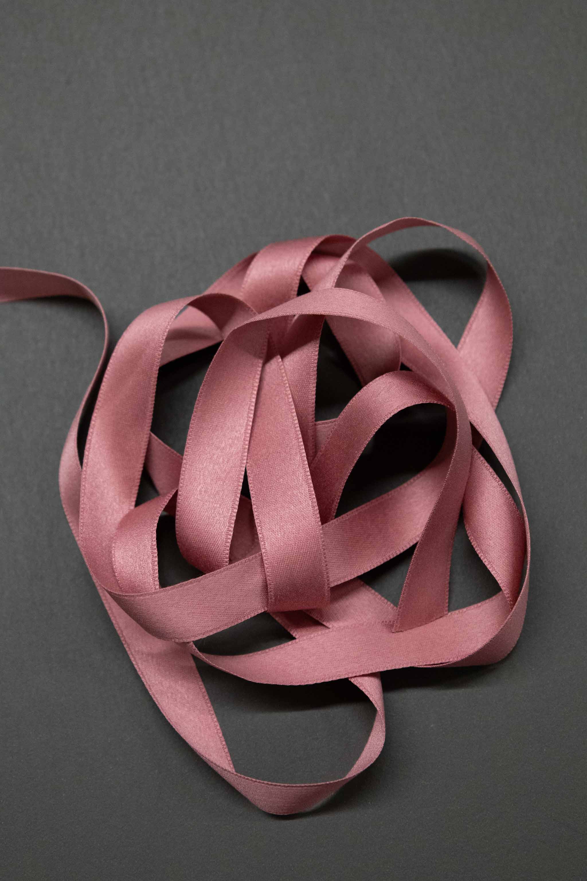 Satengbånd bomull, gammelrosa