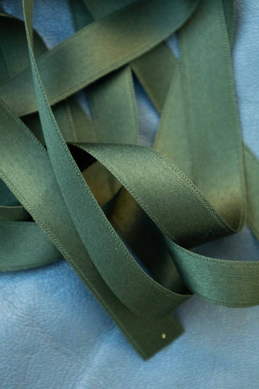 Satengbånd bomull, grønn