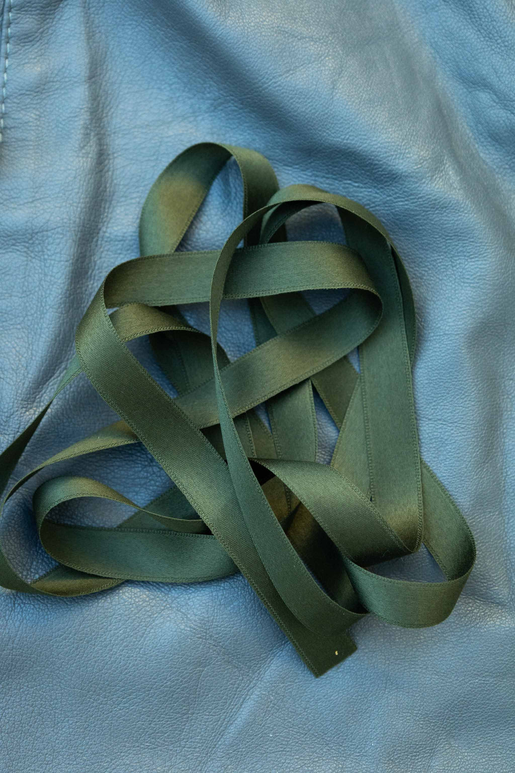 Satengbånd bomull, grønn