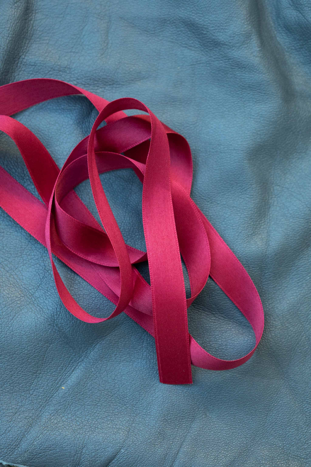 Satengbånd bomull, mørk rød