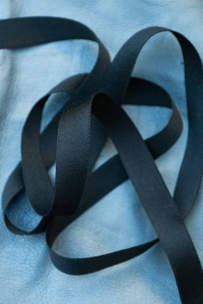 Satengbånd bomull, sort