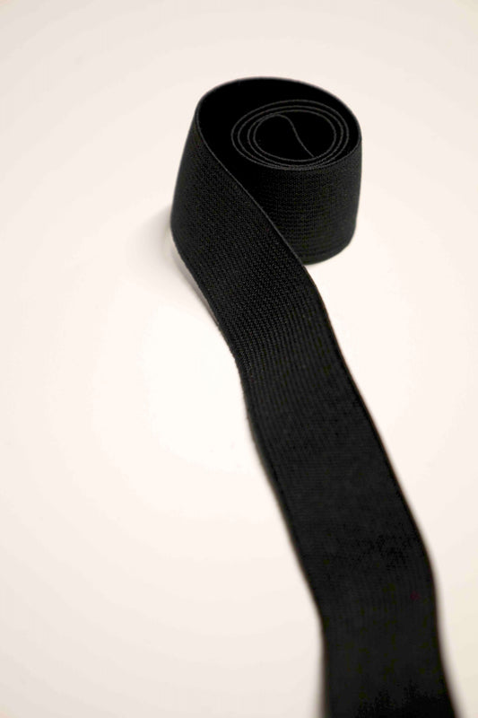 Strikk 25 mm sort - 1 meter