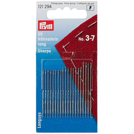 Synåler lang/spiss no. 3-7, 20 stk