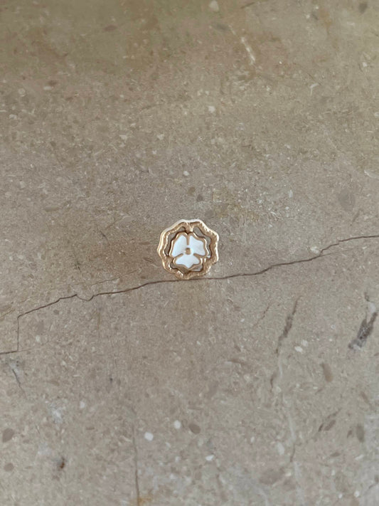 Milly button - Gold White