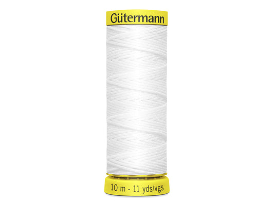 Gütermann Elastic Thread 10 m – 5019 hvit