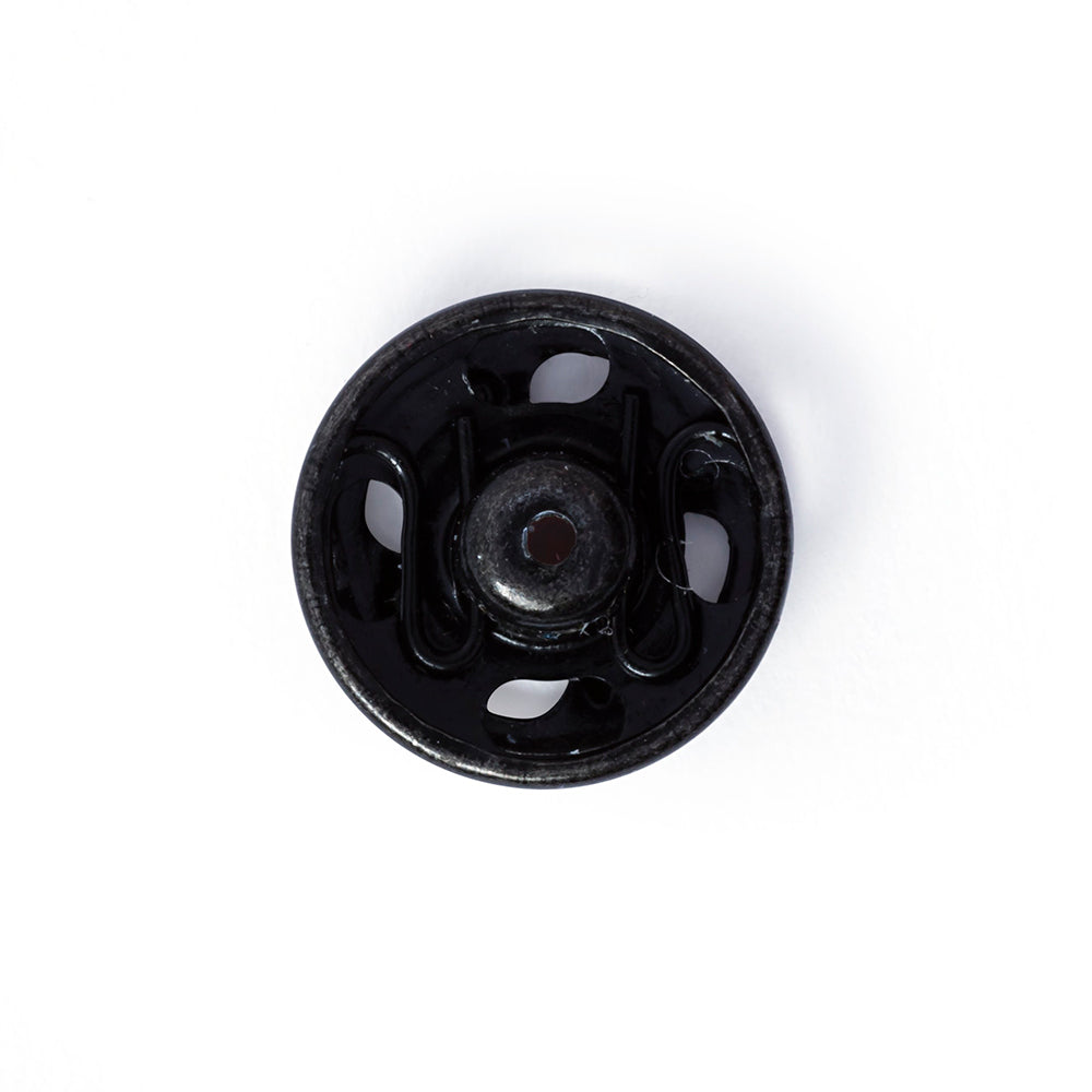 Trykkknapp 11 mm, sort 12 stk
