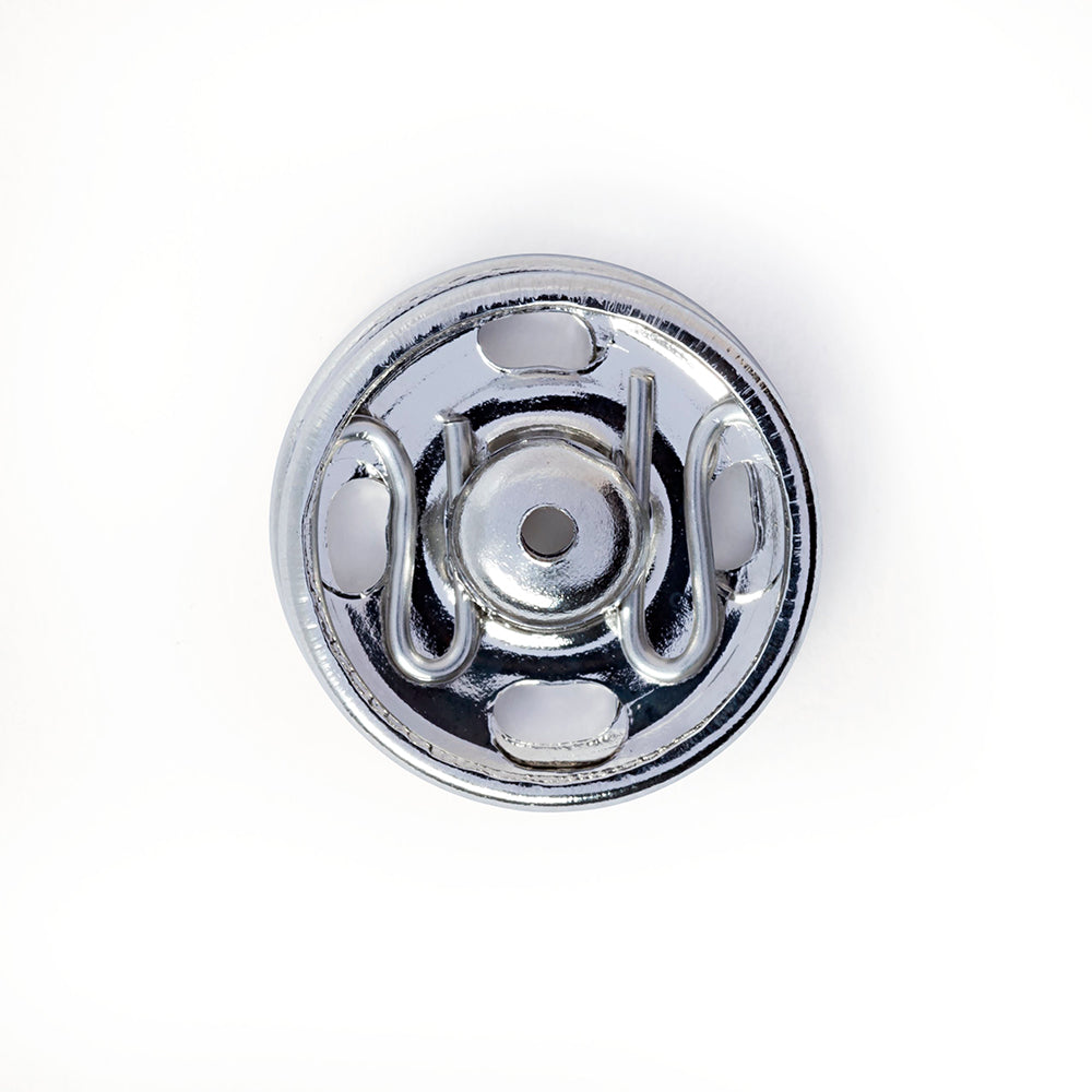 Trykknapper 13 mm, sølv 6 stk