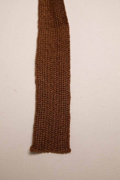Strikkebånd ull brun, 30 mm