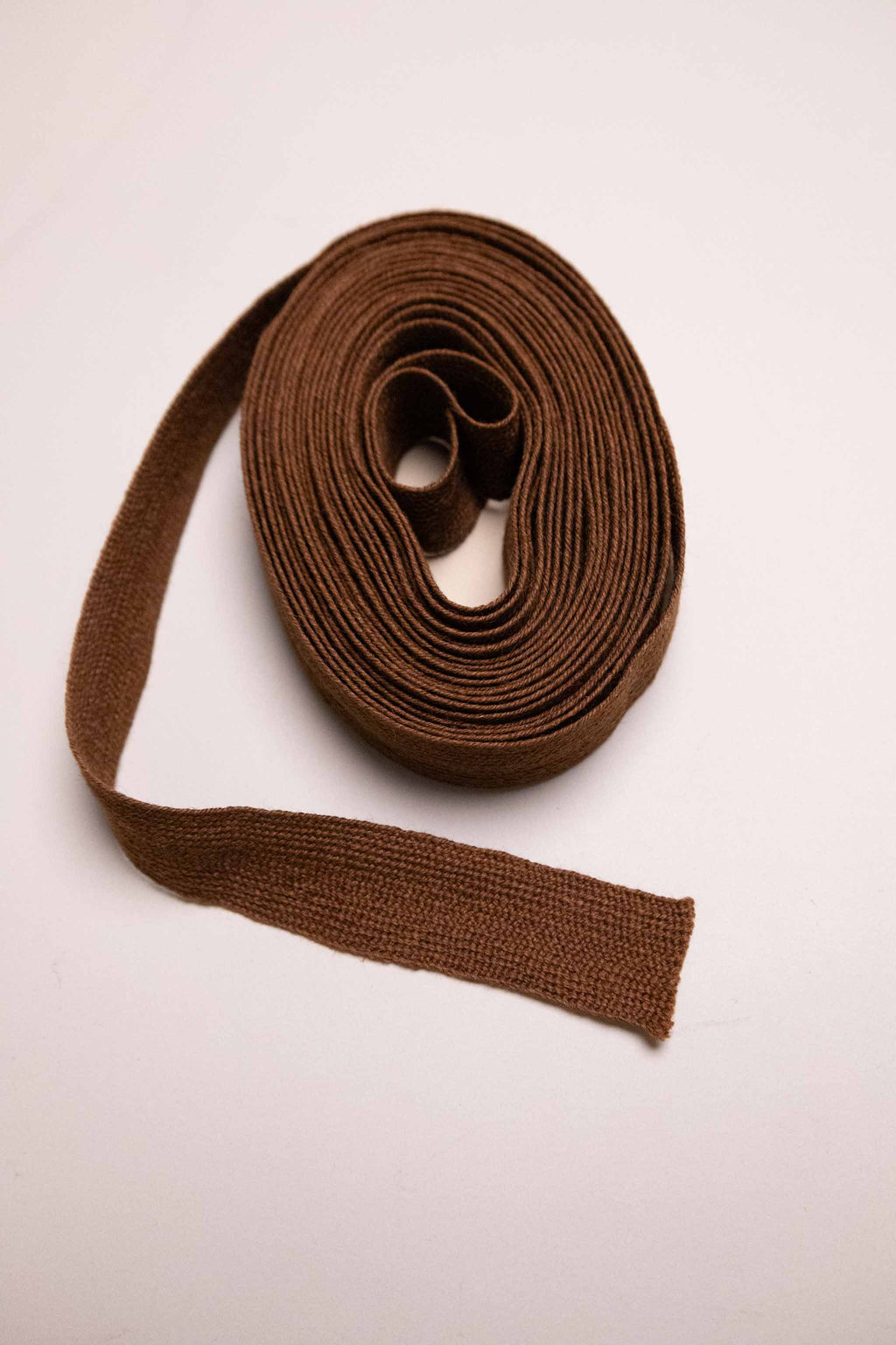 Strikkebånd ull brun, 30 mm