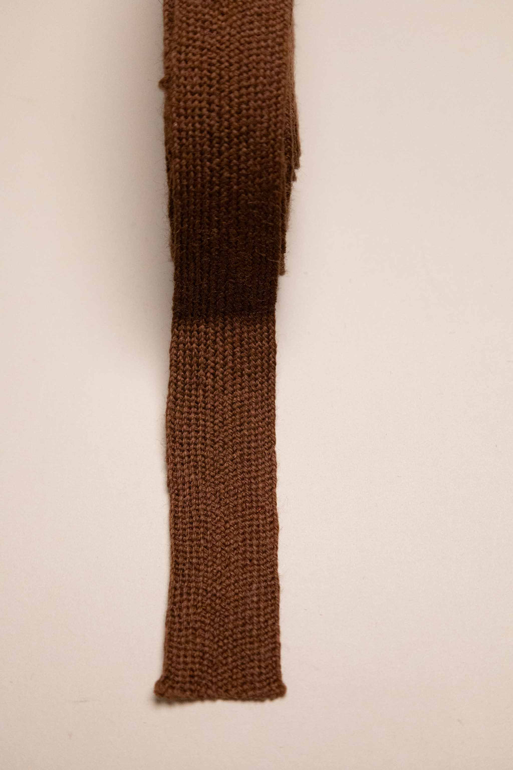 Strikkebånd ull brun, 30 mm