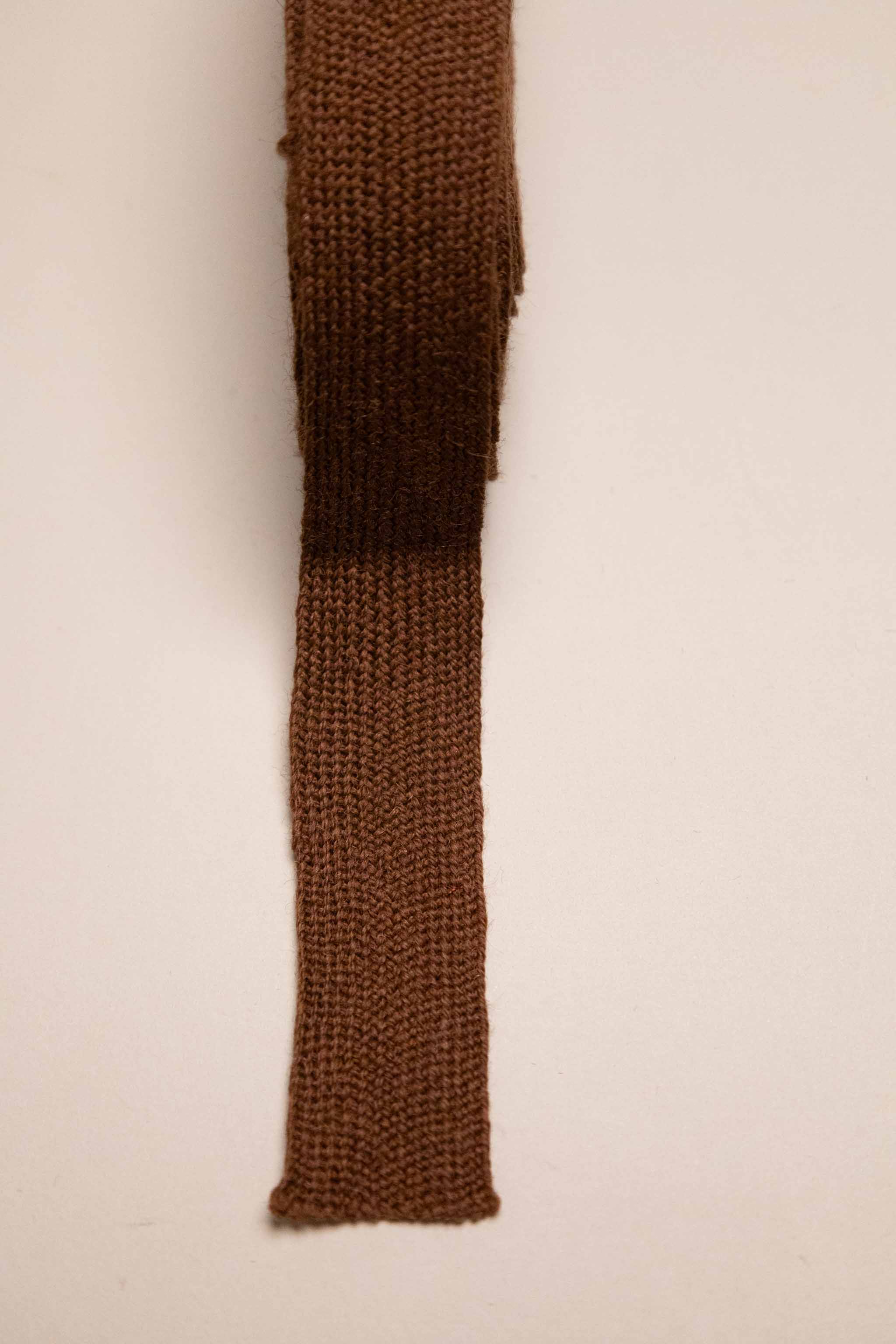 Strikkebånd ull brun, 30 mm