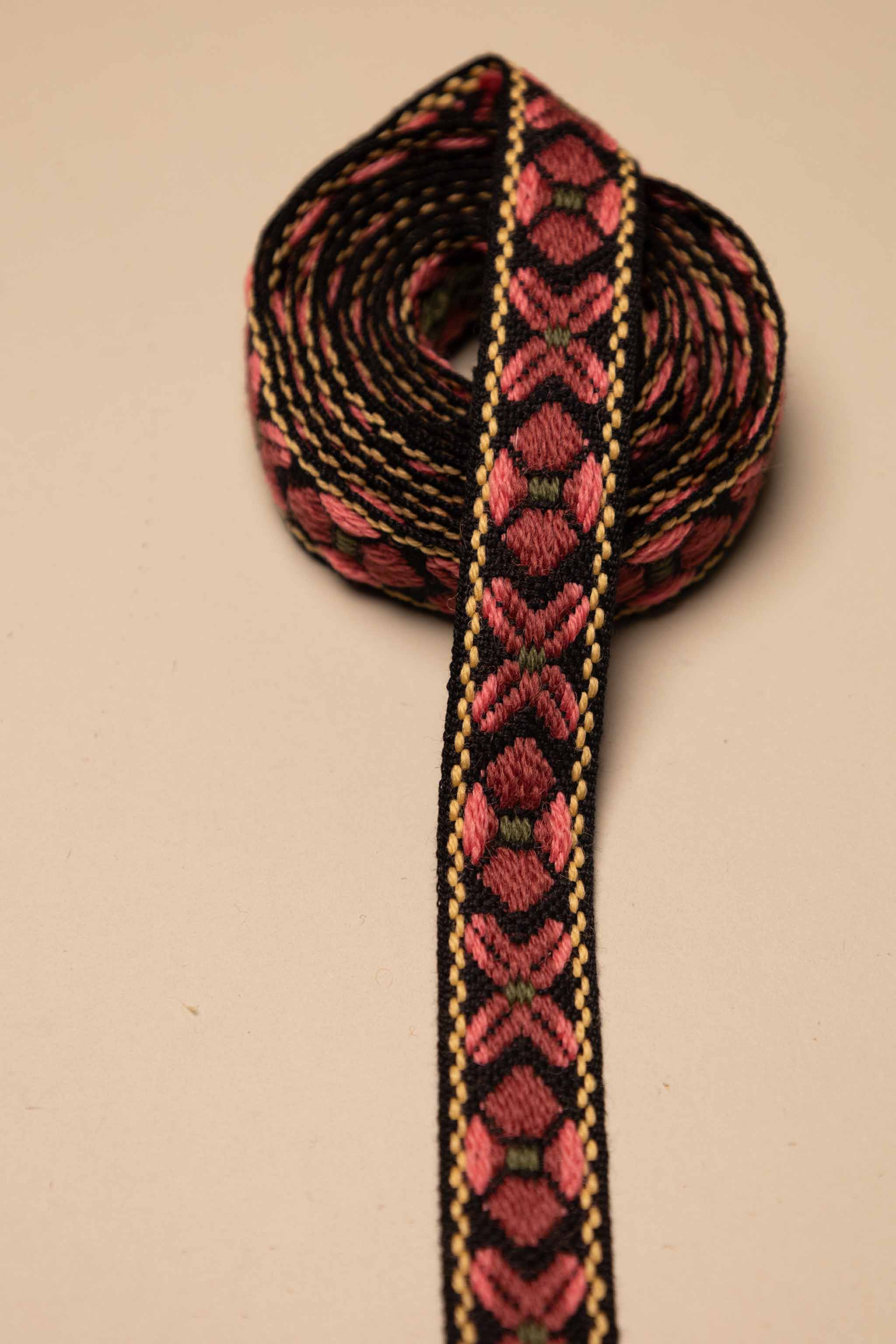 Pyntebånd rosa 22 mm - ull