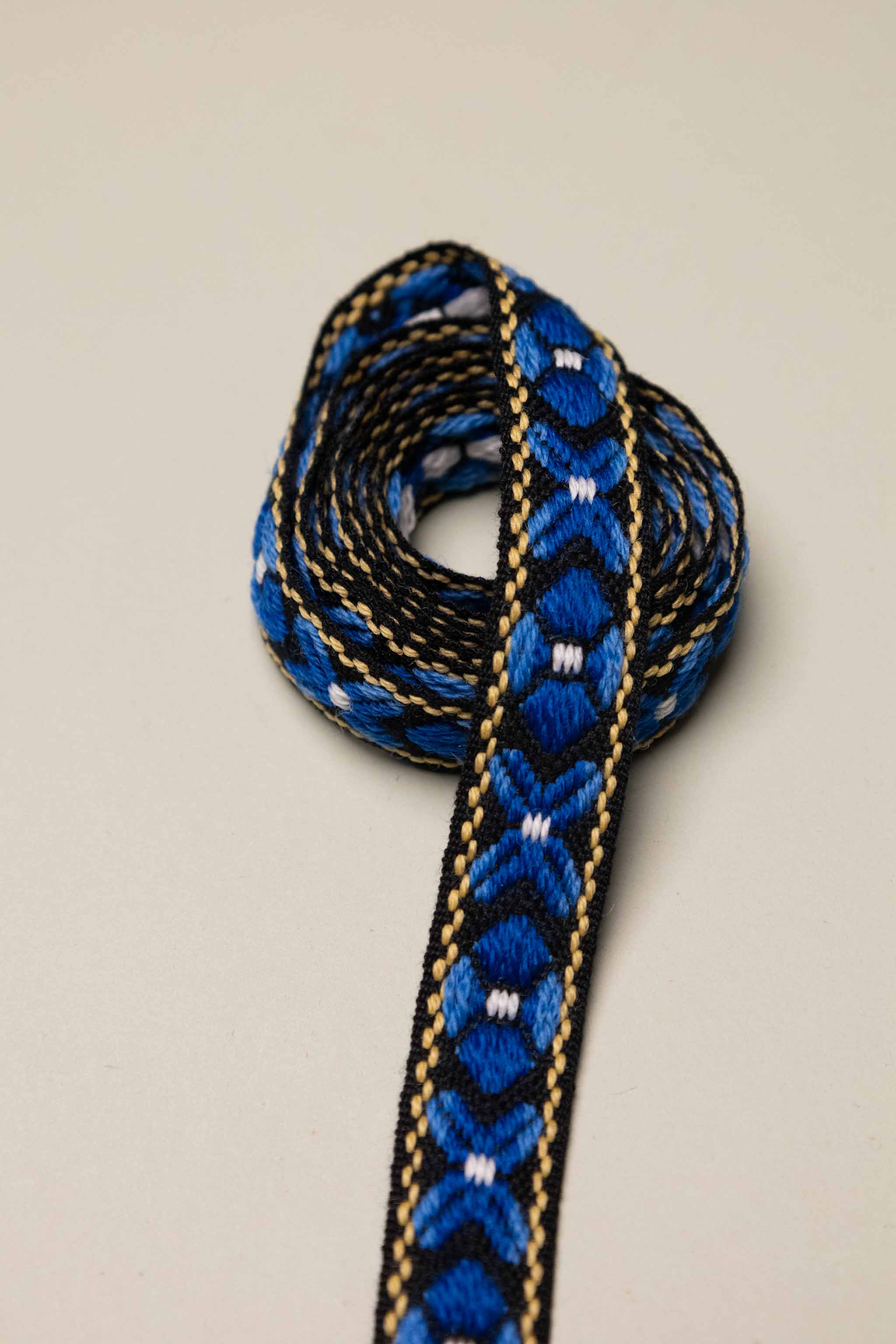 Pyntebånd blå 22 mm - ull