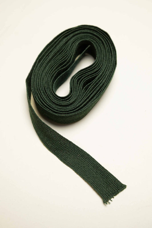 Strikkebånd ull grønn, 25 mm
