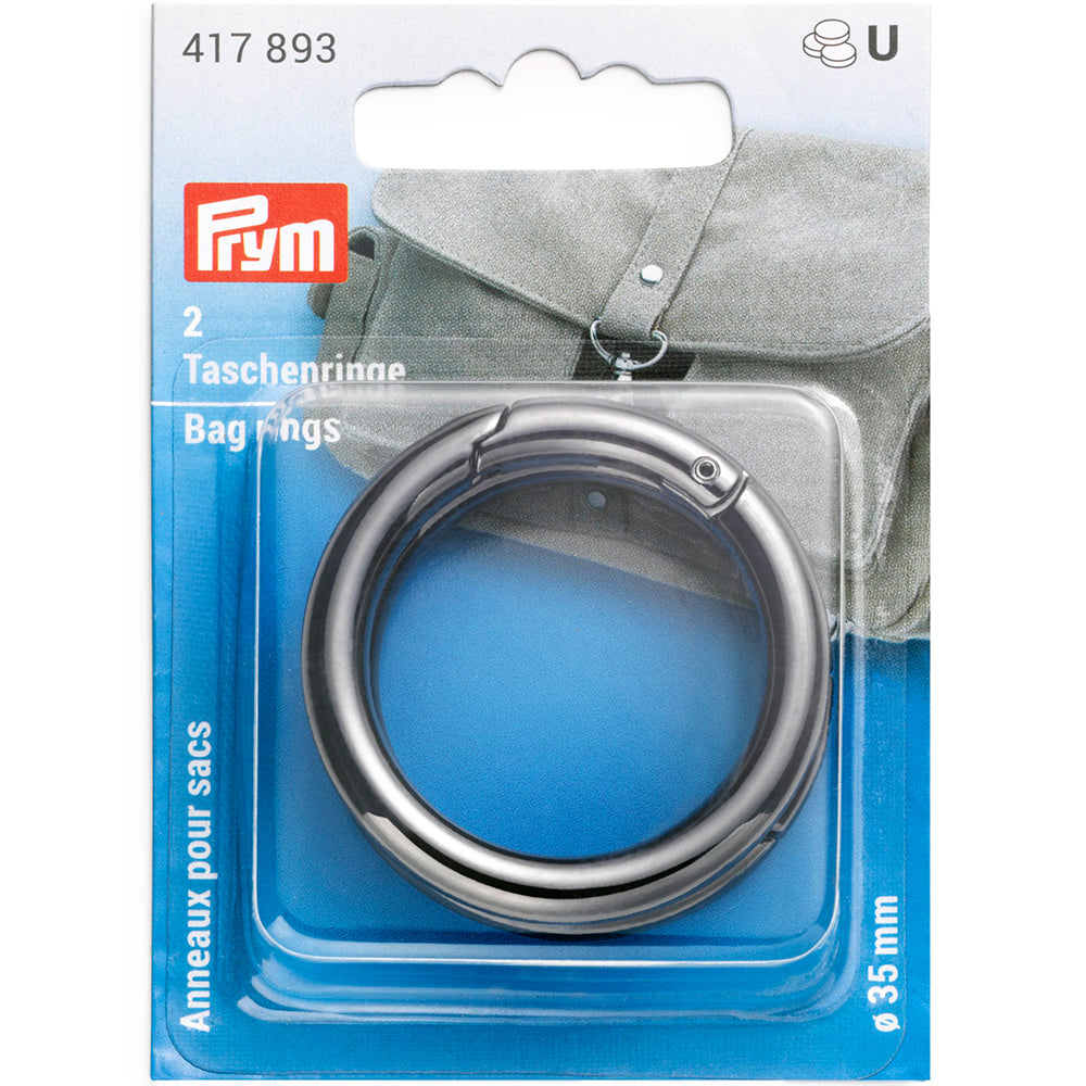 Veskering 35 mm 2 stk - gunmetal