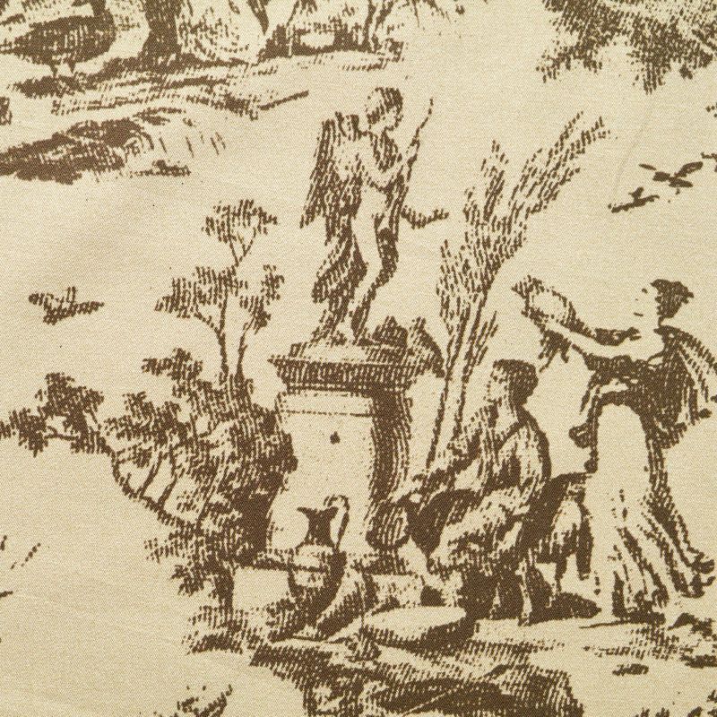 Anna mønster + Toile de Jouy i bomull grå/hvit