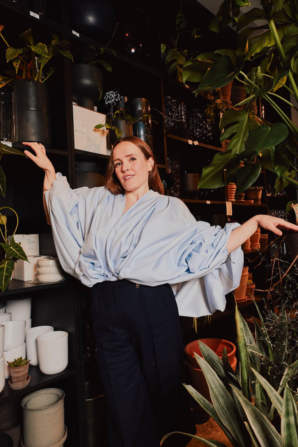 MARIAH mønster + Poplin Lys Blå