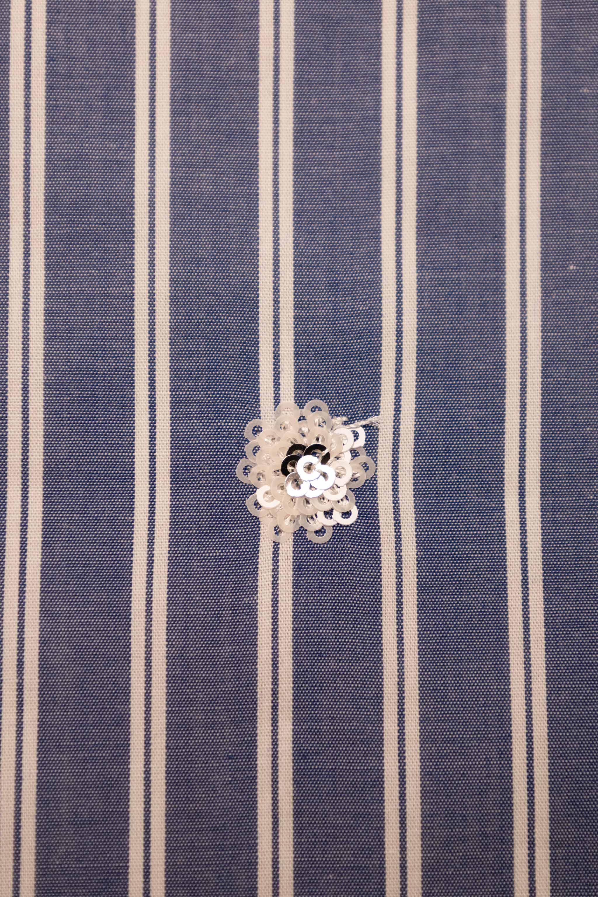 Petra - Paljettblomst poplin