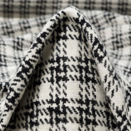 Diana - Hvit Rutet Jaquard Bomull