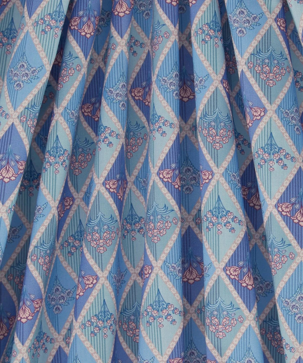 Liberty Fabrics Floral Harlequin blå