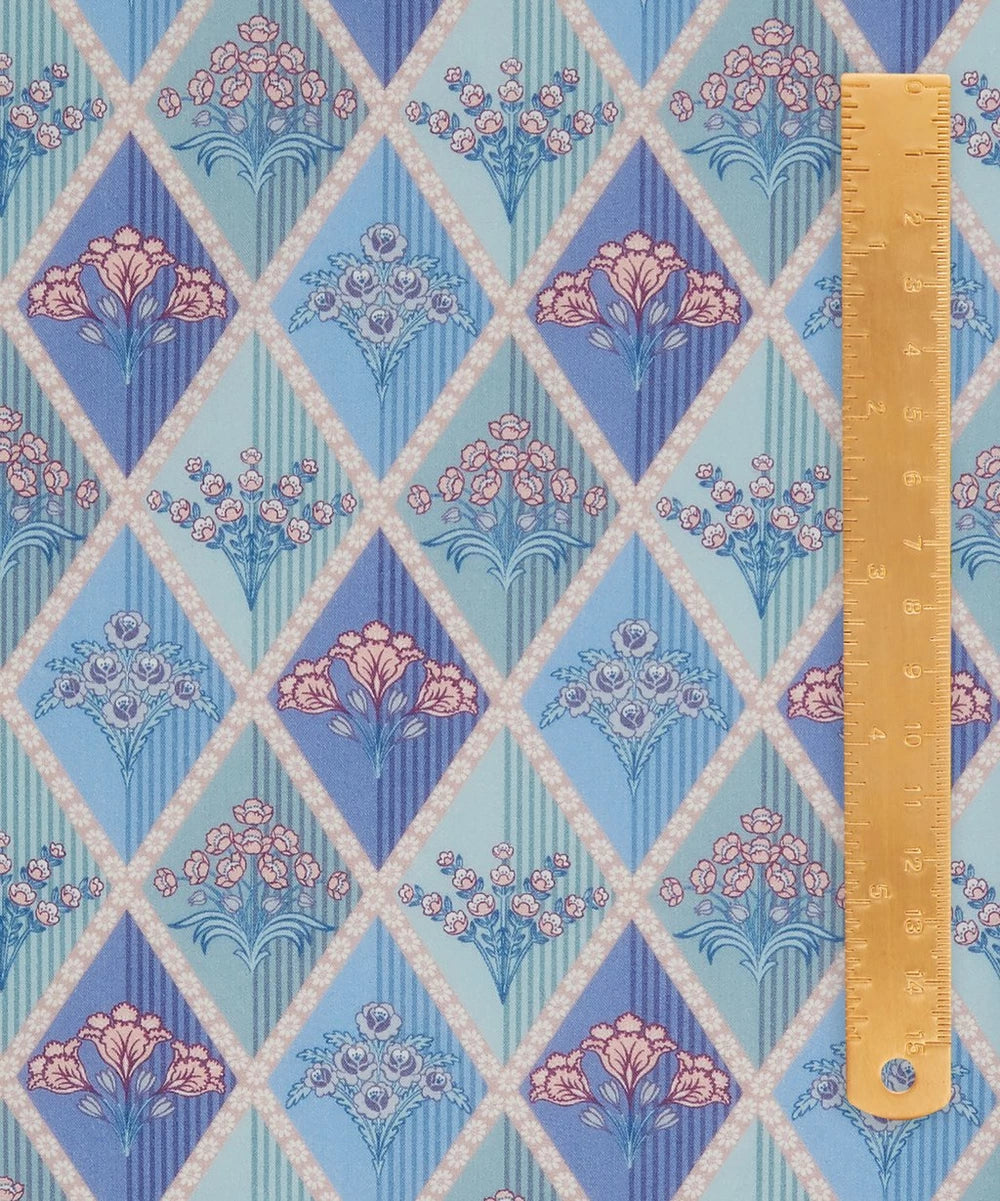 Liberty Fabrics Floral Harlequin blå