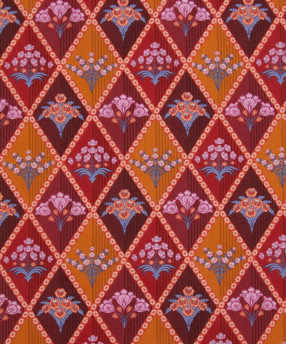 Liberty Fabrics Floral Harlequin rød