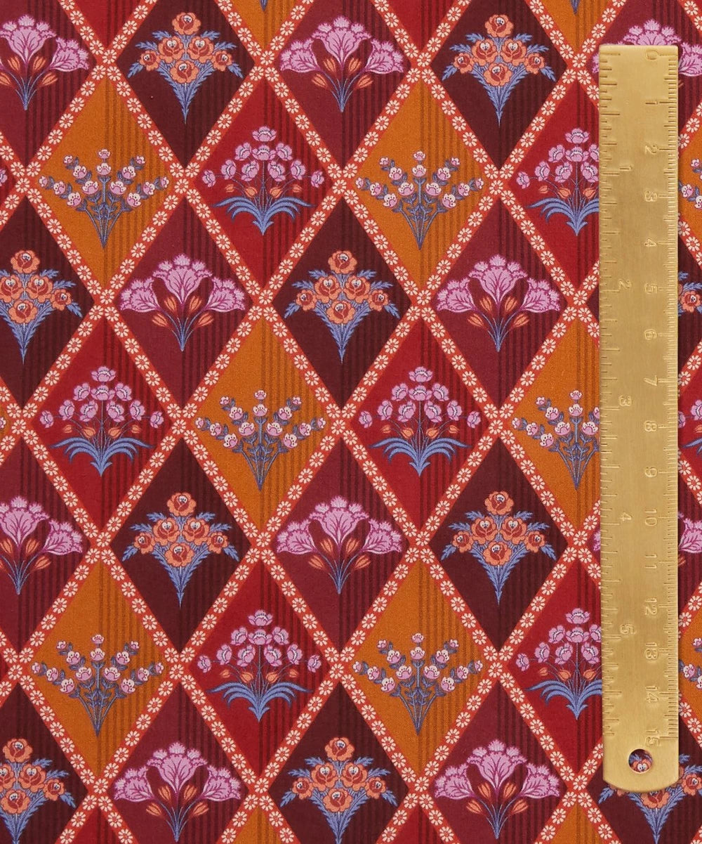 Liberty Fabrics Floral Harlequin rød