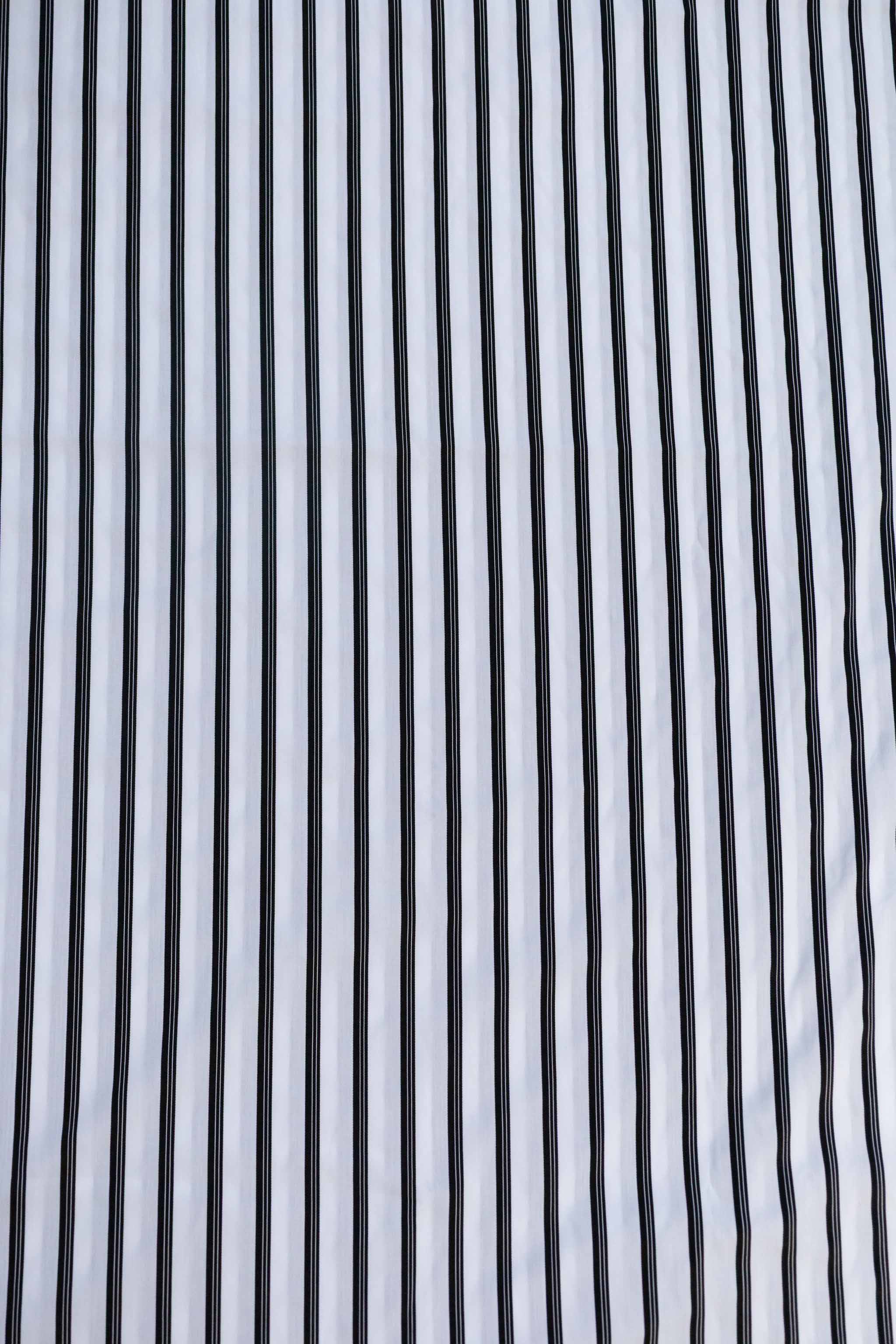 Petra Striper Svart Hvit Poplin
