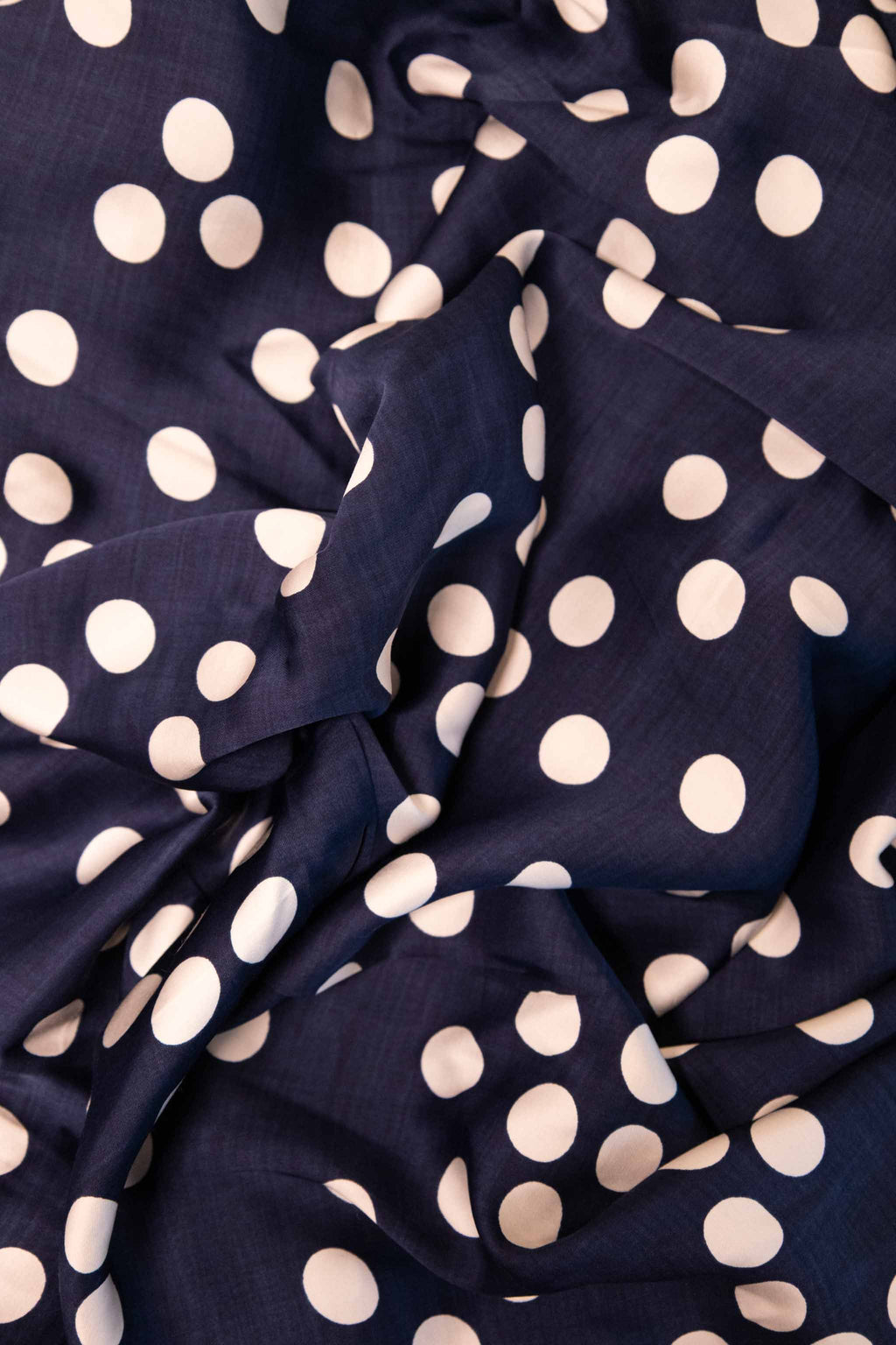 byTiMo - Dotted Blue Viskose Satin