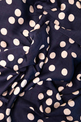 byTiMo - Dotted Blue Viskose Satin