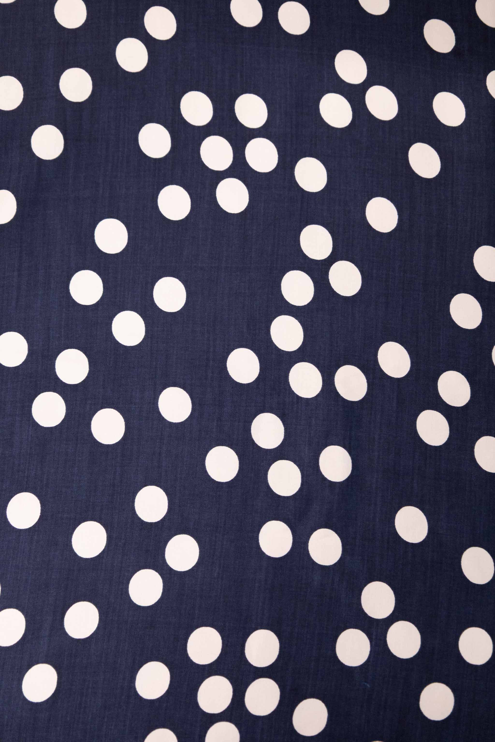 byTiMo - Dotted Blue Viskose Satin