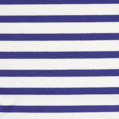 Jersey rib striper blå/hvit