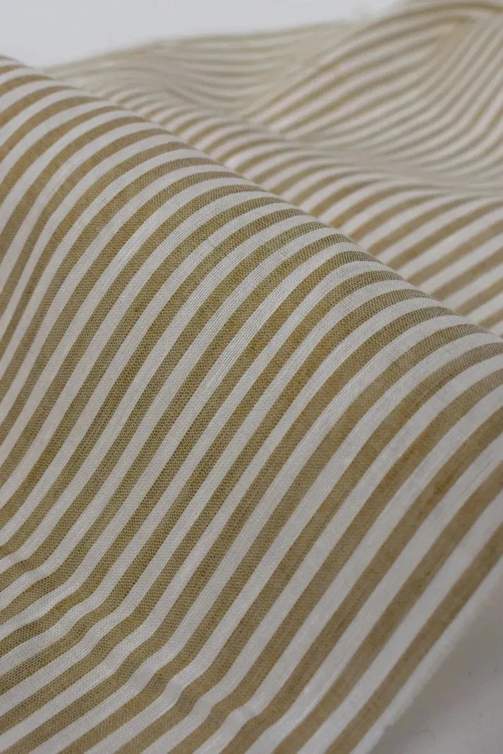 Linda - Stripet beige Lin/Bomull