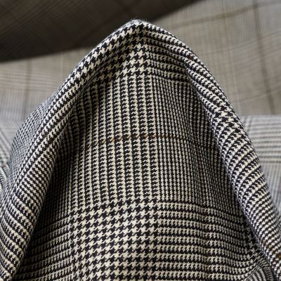 Penelope - Sort/hvit rutet ull/bomull