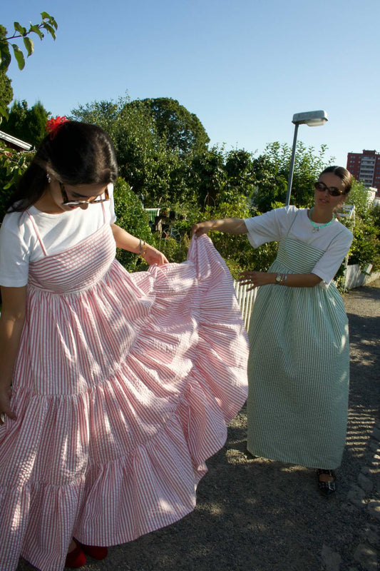 Fryd mønster + byTiMo Pink stripe Seersucker